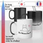 mug magique thermoreactif thermo chauffant chat pelote de laine jouer jeu chaton mignon idée cadeau
