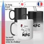 mug magique thermoreactif thermo chauffant coq poule t rex dinosaure kfc poulet original idée cadeau