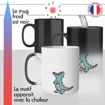 mug magique thermoreactif thermo chauffant t rex dinosaure mignon vert original idée cadeau-2