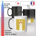 mug magique thermoreactif thermo chauffant lama fleurs mignon perou animal original idée cadeau