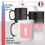 mug magique thermoreactif thermo chauffant lama fleurs rose mignon perou animal original idée cadeau