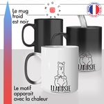 mug magique thermoreactif thermo chauffant lama yoga namaste zen mignon perou animal original idée cadeau