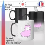 mug magique thermoreactif thermo chauffant lama licorne rose mignon perou animal original idée cadeau