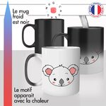 mug magique thermoreactif thermo chauffant koala tire la langue personnalisable animal original idée cadeau