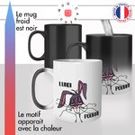 mug magique thermoreactif thermo chauffant lapin lundi pourri dessin animé bunny animal original idée cadeau fun collegue