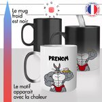 mug magique thermoreactif thermo chauffant lapin musclé body pump prenom personnalisable bunny animal original idée cadeau fun