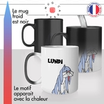 mug magique thermoreactif thermochauffant personnalisé lapin bunny lundi collegue fatigué personnalisable idée cadeau fun