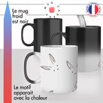 mug magique thermoreactif thermochauffant personnalisé tetes de lapins mignon personnalisable idée cadeau fun