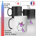 mug magique thermoreactif thermochauffant personnalisé licorne rose trop chou personnalisable idée cadeau fun