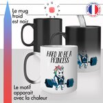 mug magique thermoreactif thermochauffant personnalisé licorne musculation hard to be a princess personnalisable idée cadeau fun