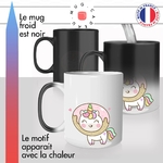 mug magique thermoreactif thermochauffant personnalisé licorne donut beignet gourmande personnalisable idée cadeau fun