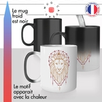 mug magique thermoreactif thermochauffant personnalisé lion dessin original roi personnalisable idée cadeau fun