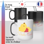 mug magique thermoreactif thermochauffant personnalisé ours sieste week end ourson personnalisable idée cadeau fun