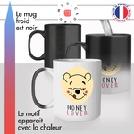 mug magique thermoreactif thermochauffant personnalisé ours oursons honey lover miel dessin animé personnalisable idée cadeau fun