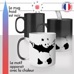 mug magique thermoreactif thermochauffant personnalisé panda thug guns flingues armes idée cadeau fun