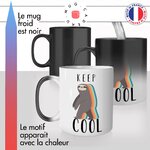 mug magique thermoreactif thermochauffant personnalisé paresseux parresseux keep cool effet couleurs stylé idée cadeau fun