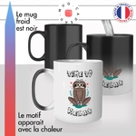 mug magique thermoreactif thermochauffant personnalisé paresseux time to relax zen meditation stylé idée cadeau fun