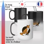 mug magique thermoreactif thermochauffant personnalisé renard renardeau stylé idée cadeau fun