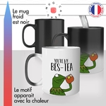 mug magique thermoreactif thermochauffant personnalisé kermite marionette bes tea bestie best friend meilleure amie copine thé idée cadeau fun