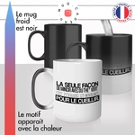 mug magique thermoreactif thermochauffant personnalisé citation phrase mincir avec du thé vert randonneur trail drole idée cadeau fun