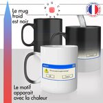 mug magique thermoreactif thermochauffant personnalisé citation phrase fumeur arreter de fumer drole idée cadeau fun