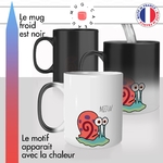 mug magique thermoréactif thermo chauffant escargot de mer chat meow mignon dessin animé idée cadeau fun cool original