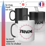 mug magique thermoréactif thermo chauffant decoration rose femme prenom personnalisable idée cadeau personnalisé fun