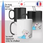 mug magique thermoréactif thermo chauffant princesse neige bonhomme de neiges dessin animé reine idée cadeau personnalisé fun