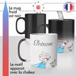 mug magique thermoréactif thermo chauffant princesse neige bonhomme de neiges dessin animé reine prenom idée cadeau personnalisé fun