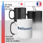 mug magique thermoréactif thermo chauffant dessin animé citation bello hello bonjour coucou minion idée cadeau personnalisé fun