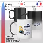 mug magique thermoréactif thermo chauffant dessin animé personnage minion dont judge me murder idée cadeau personnalisé fun