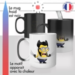 mug magique thermoréactif thermo chauffant dessin animé personnage minion heros wolverine parodie idée cadeau personnalisé fun
