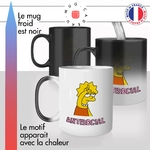 mug magique thermoréactif thermo chauffant personnalisé série simpson lisa looser anti social idée cadeau fun cool original