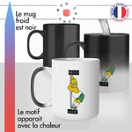 mug magique thermoréactif thermo chauffant personnalisé série simpson homer sexy lady pole danse idée cadeau fun cool original