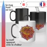 mug magique thermoréactif thermo chauffant personnalisé dessin fleur mandala aquarelle couleurs personnalisable idée cadeau fun original