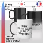 mug magique thermoréactif thermo chauffant personnalisé meme video geek maitreyoda coach je pense que tu pensais pas idée cadeau fun original