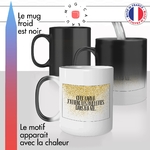 mug magique thermoréactif thermo chauffant personnalisé meme karma paillettes dans ma vie couple amour idée cadeau fun original
