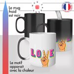 mug magique thermoréactif thermo chauffant personnalisé main dessin love amour couple saint valentin celibataire idée cadeau fun original