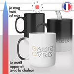 mug magique thermoréactif thermo chauffant personnalisé jeux video game over perdu gamer console idée cadeau fun original