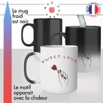 mug magique thermoréactif thermo chauffant personnalisé sweet love sucette en coeur couple amour saint valentin offrir idée cadeau original