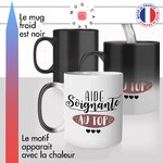 mug magique thermoréactif thermo chauffant personnalisé metier aide soignante au top medecine hopital collegue patient offrir idée cadeau original