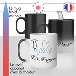 mug magique thermoréactif thermo chauffant personnalisé metier docteur medecin stetoscope prenom personnalisable offrir idée cadeau original