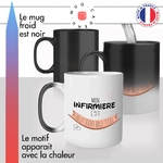 mug magique thermoréactif thermo chauffant personnalisé mon infirmiere est au top du top medecine hopital libérale offrir cadeau original