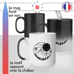 mug magique thermoréactif thermo chauffant personnalisé montagnes lune sapins dessin mignon idée cadeau original fun