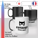 mug magique thermoréactif thermo chauffant personnalisé super dad depuis personnalisable héros papa fete des peres fun cool idée cadeau original