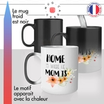 mug magique thermoréactif thermo chauffant personnalisé home is where the mom is maman fete des meres maison fun cool idée cadeau original