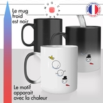 mug magique thermoréactif thermo chauffant personnalisé joyeux noel bonhomme de neige tombe banane drole offrir idée cadeau originale fun