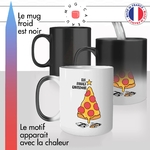 mug magique thermoréactif thermo chauffant personnalisé joyeux noel perfect christmas pizza parfait drole offrir idée cadeau originale fun