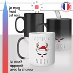 mug magique thermoréactif thermo chauffant personnalisé christmas joyeux noel renne fille mignon mascara voeux de fin dannée cadeau original
