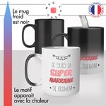 mug magique thermoréactif thermo chauffant personnalisé je suis la super marraine de prenom personnalisable idée cadeau original mignon